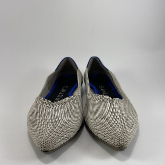 Rothy’s The Point Pointed Toe Flats Womens Size 5.5 Birdsye Flax Gray Rothys - Picture 2 of 9